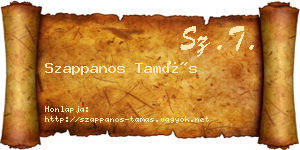 Szappanos Tamás névjegykártya
